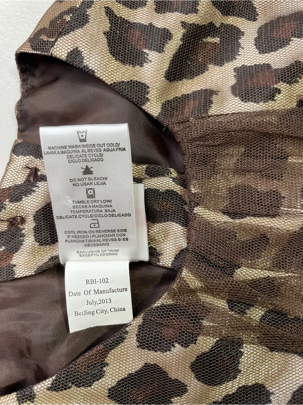 NWT Rosenau 3 Months Baby Leopard Print Dress with Brown Bow & Matching Bloomers